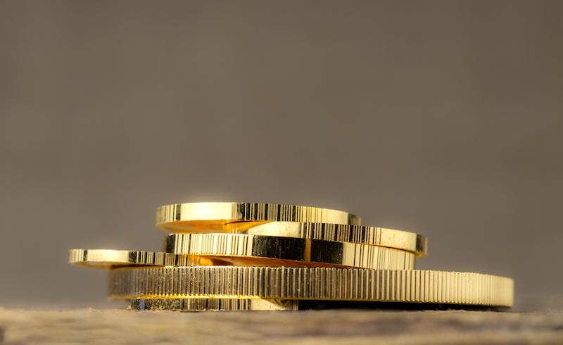 Gold coin stack