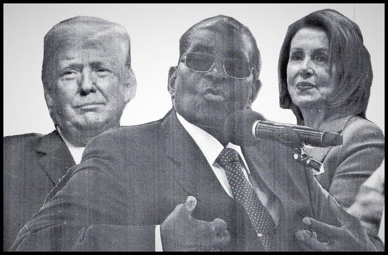 U.s. President Donald Trump and late Robert Mugabe (former prime minister of Zimbabwe)