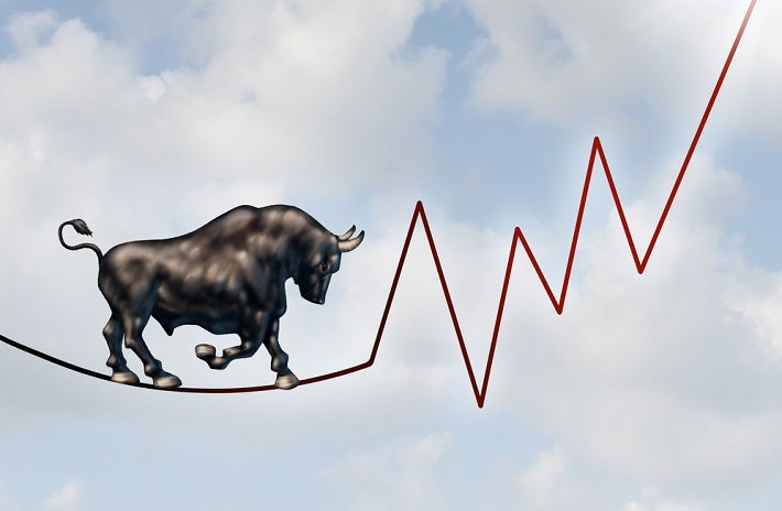 A bull walking on the graph
