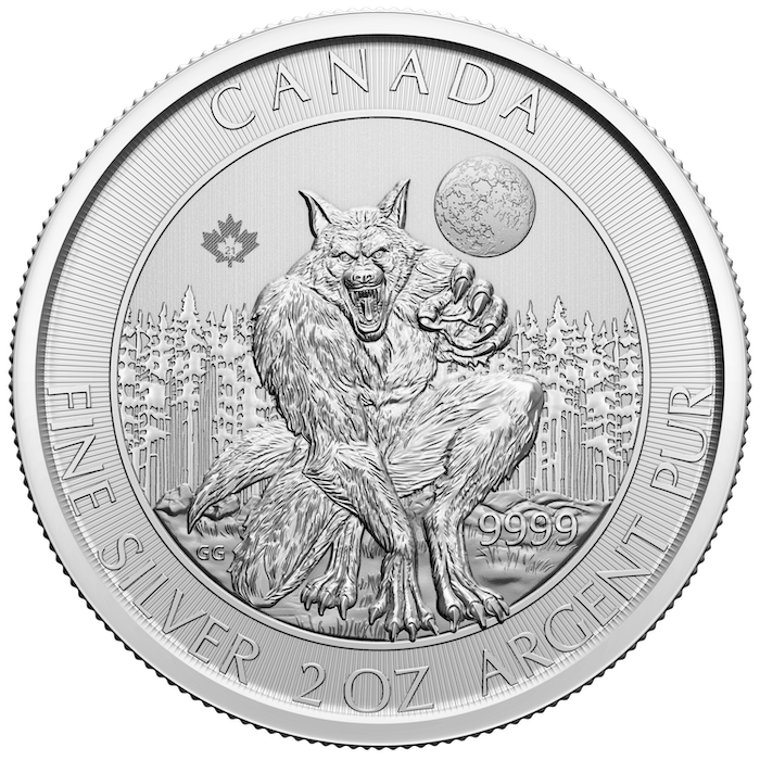 2021 2 oz Creatures of the North: Werewolf Silver Coin