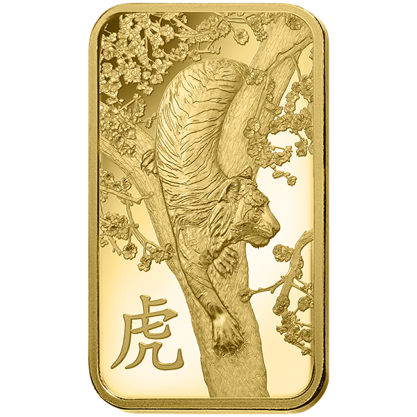 Pamp Suisse 1 oz 2022 Gold Tiger Bar