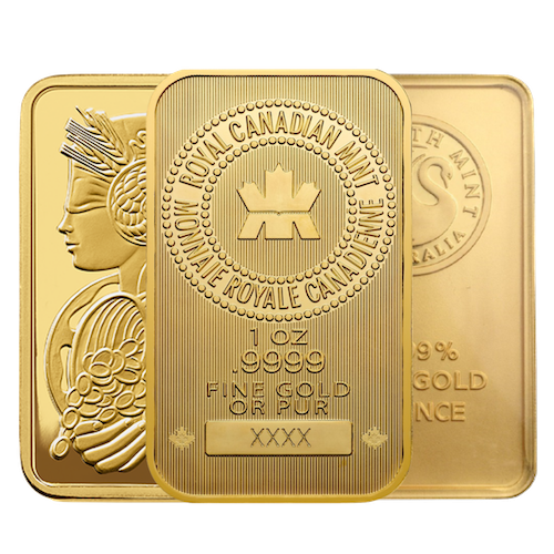 1 oz Gold Bar - Mint Varies