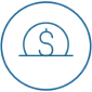 Low storage fee icon