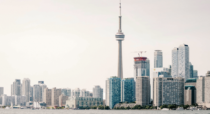 Distant view of the city of Toronto