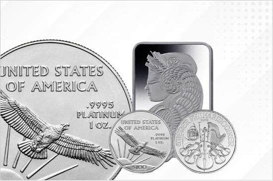 platinum coins and platinum bars