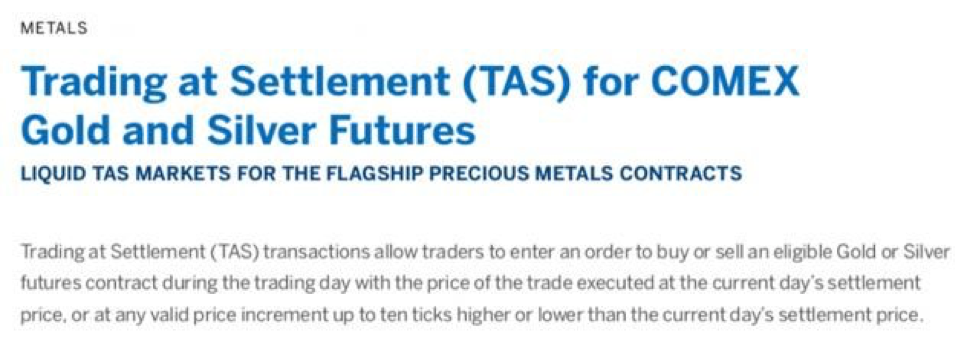 trade at settlement quote